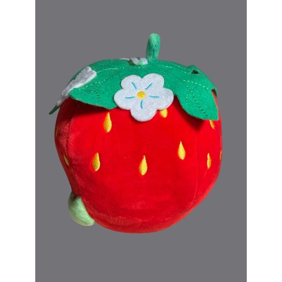 Moose Shopkins Strawberry Plush Bank Red & Green Felt Leaf Flower Accent - Picture 8 of 12